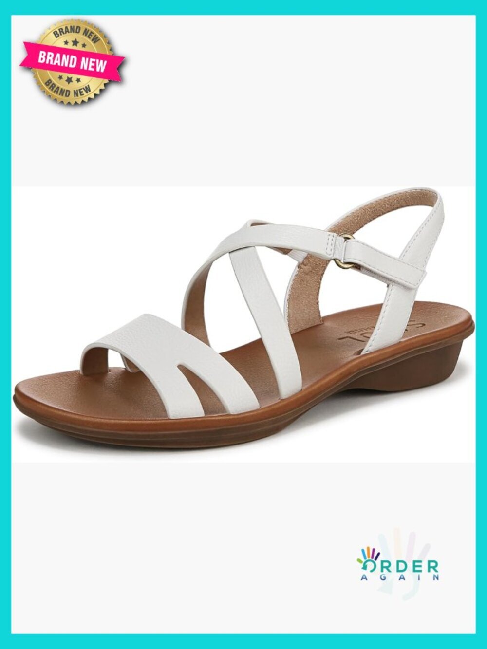 Strappy Flat Sandals ContourFIT Arch Support Adjustable Versatile Casual